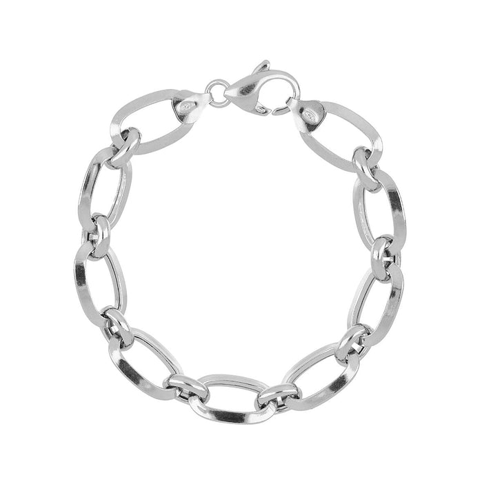 La Bella - Fine Italian Jewellery - Handmade Sterling Silver Bracelet (Size 8) with Lobster Clasp, Silver Wt. 12.60 Gms. 8055301 1