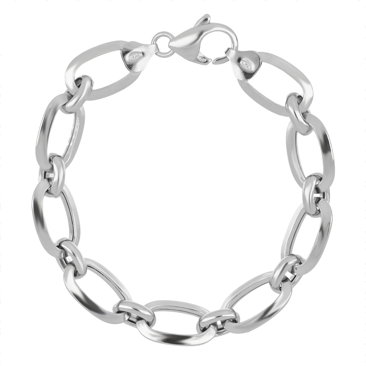 La Bella Fine Italian Jewellery - Handmade Sterling Silver 11MM Chain (Size 20) With Lobster Clasp 8055808 0