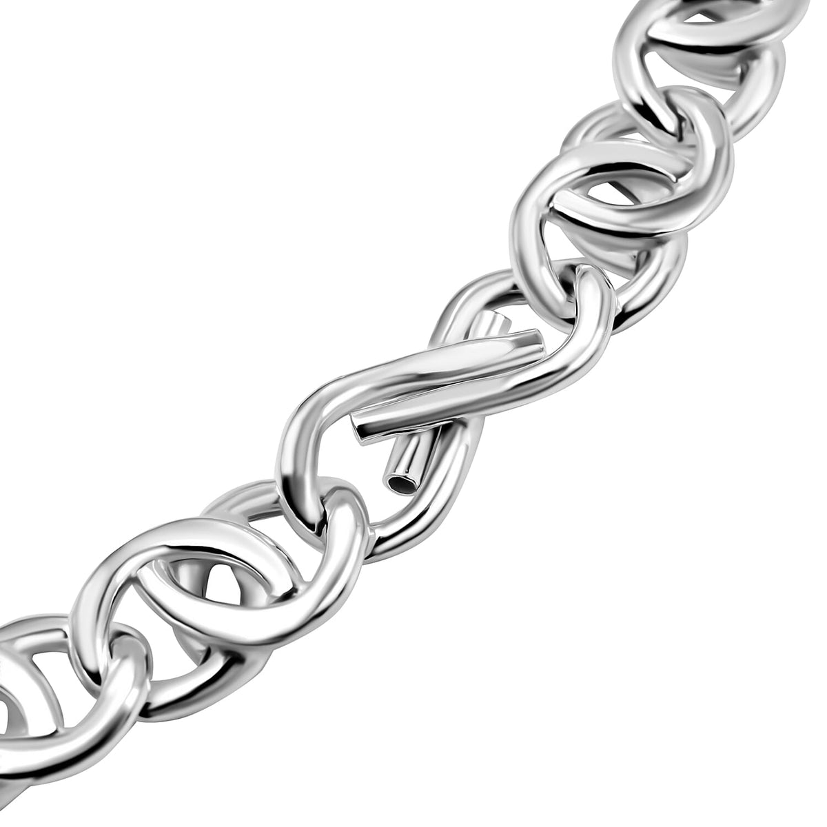 La Bella Fine Italian Jewellery- Handmade Sterling Silver Rambo Necklace (Size 20), Silver Wt. 45 Gms 7860187 4