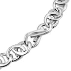 La Bella Fine Italian Jewellery- Handmade Sterling Silver Rambo Necklace (Size 20), Silver Wt. 45 Gms