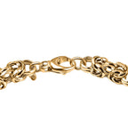 La Bella Fine Italian Jewellery- Handmade Yellow Gold Overlay Sterling Silver Byzantine Necklace (Size 22), Silver Wt. 85.00 Gms.