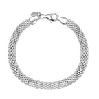 La Bella Fine Italian Jewellery- Sterling Silver Bracelet (Size - 7.5)