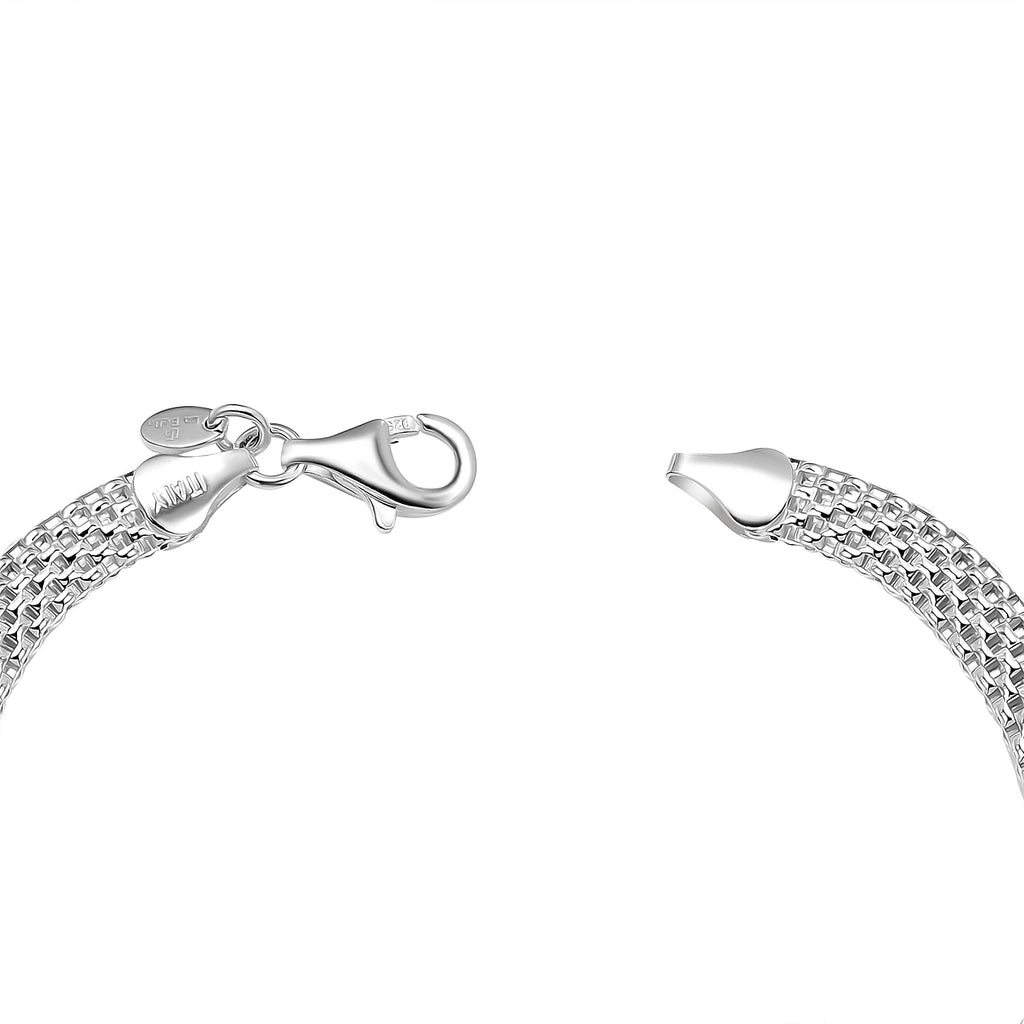 La Bella Fine Italian Jewellery- Sterling Silver Bracelet (Size - 7.5)