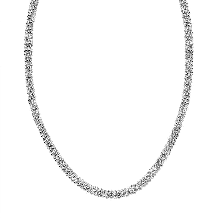 La Bella Fine Italian Jewellery - Sterling Silver Popcorn Necklace (Size - 20) with Lobster Clasp, Silver Wt. 21.70 Gms 7760481 1