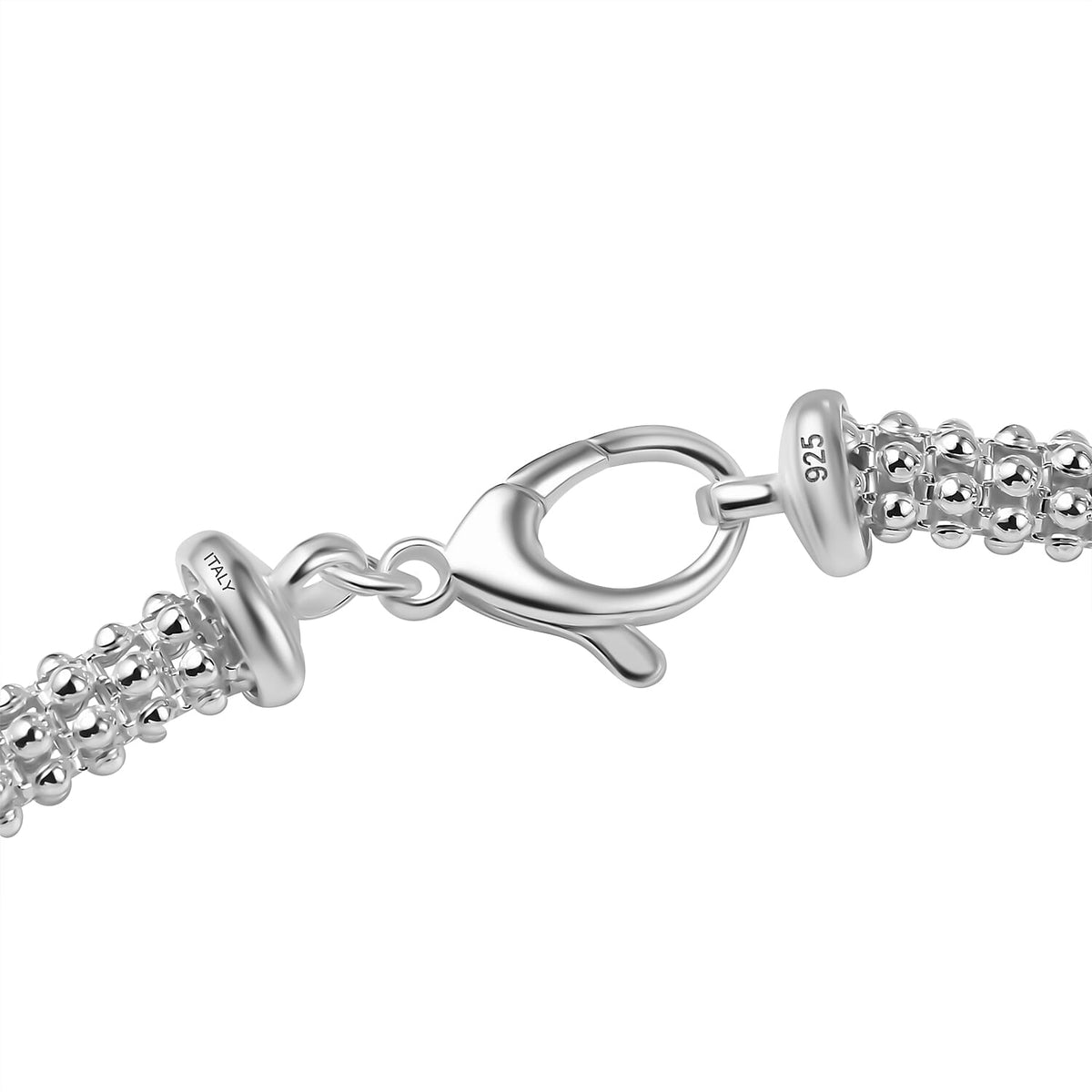 La Bella Fine Italian Jewellery - Sterling Silver Popcorn Necklace (Size - 20) with Lobster Clasp, Silver Wt. 21.70 Gms 7760481 3