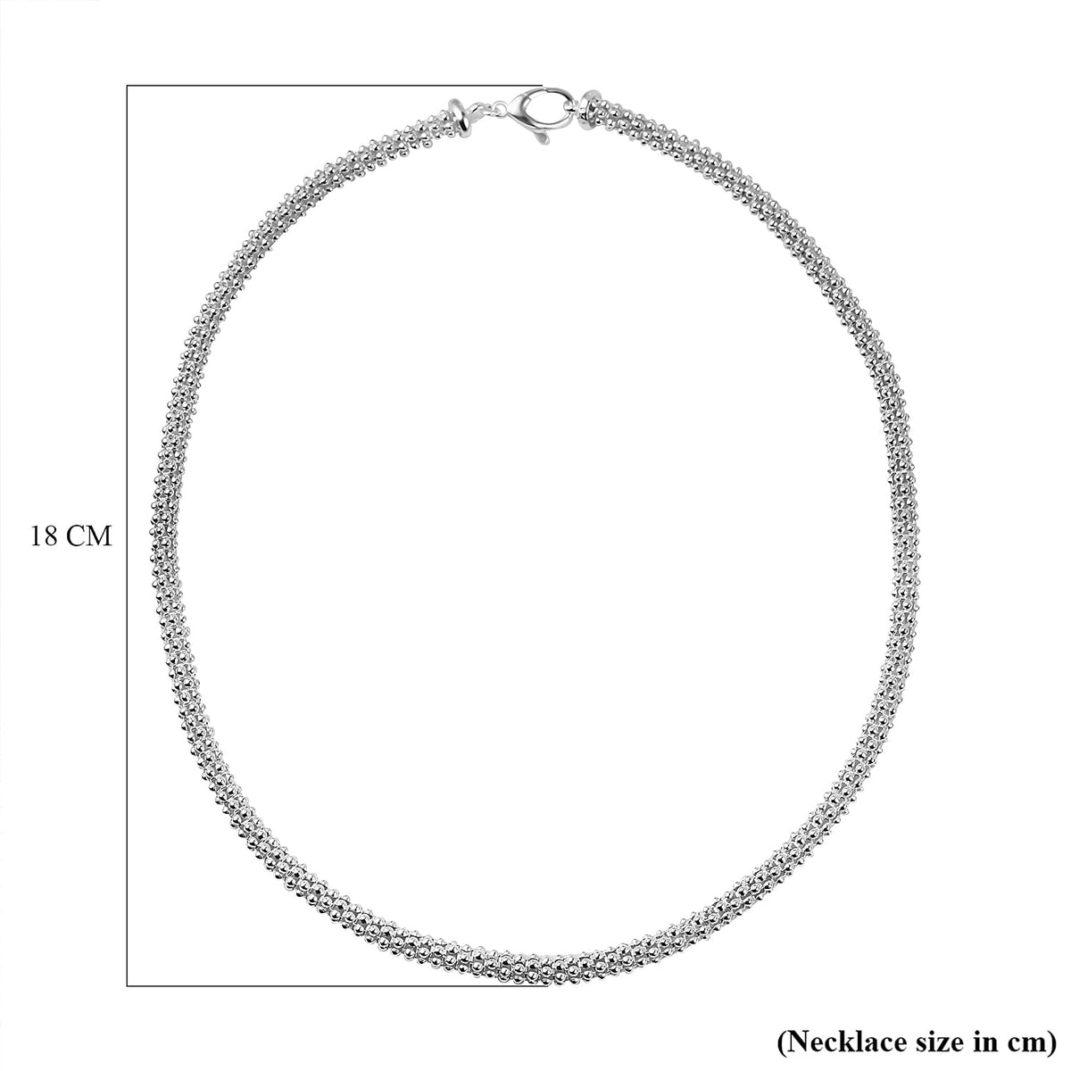La Bella Fine Italian Jewellery - Sterling Silver Popcorn Necklace (Size - 20) with Lobster Clasp, Silver Wt. 21.70 Gms 7760481 4