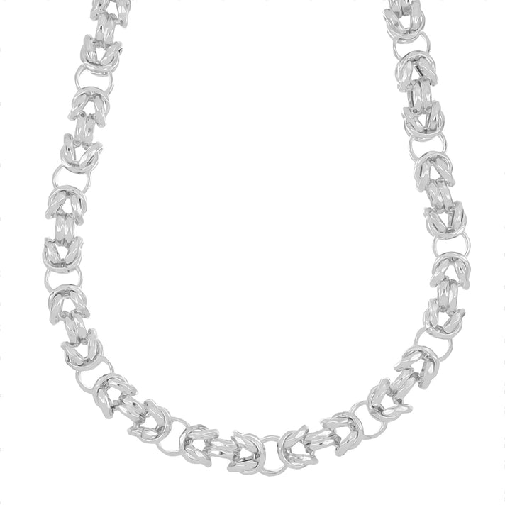 La Bella Handmade Byzantine Sterling Silver Necklace (Size - 20) with Lobster Clasp, Silver Wt. 47.91 Gms 8478743 1