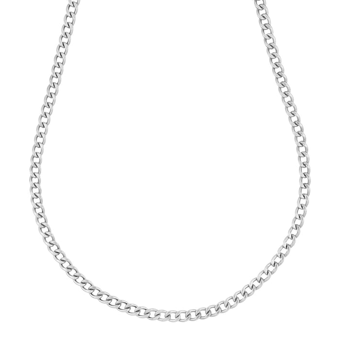 La Bella Handmade- Sterling Silver Curb Necklace (Size - 20) with Lobster Clasp 8478760 1
