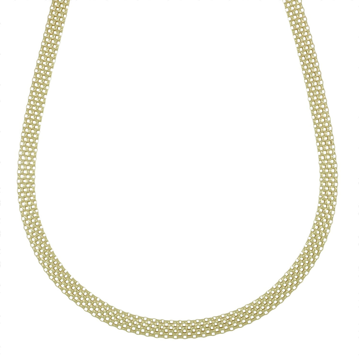 La Bella Handmade 5.7MM Bismark Necklace with Spring Ring Clasp in Yellow Gold Plated Sterling Silver 20 Inch 8478769 0