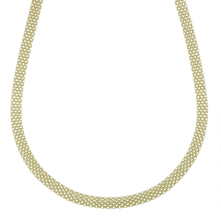 La Bella Handmade 5.7MM Bismark Necklace with Spring Ring Clasp in Yellow Gold Plated Sterling Silver 20 Inch 8478769 1