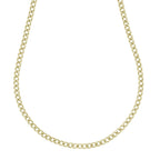 La Bella Handmade - Yellow Gold Plated Sterling Silver Curb Necklace (Size - 20)