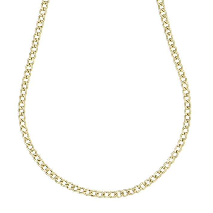 La Bella Handmade Yellow Gold Plated Sterling Silver 3.8MM Curb Necklace 20 Inch 8478763 1
