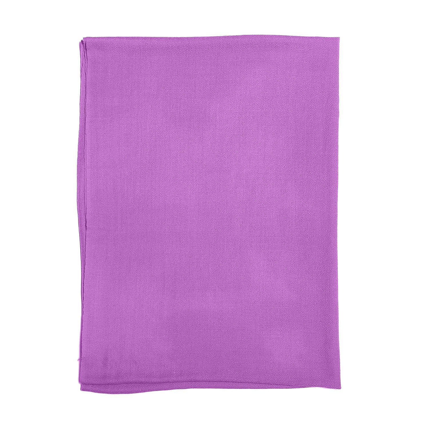 LA MAREY 100% Cashmere Pashmina Women's Scarf (Size 190x70 Cm) - Lavender 7331994 5