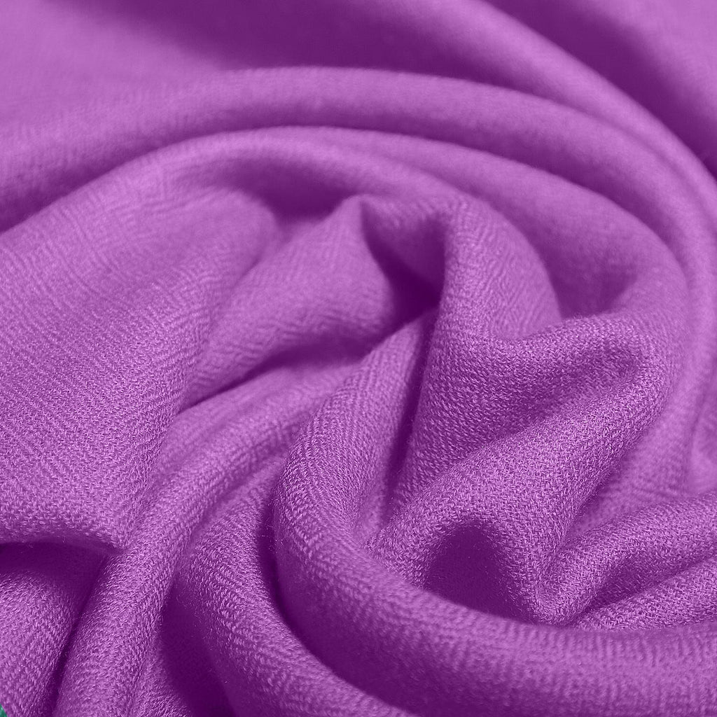 La Marey 100% Cashmere Pashmina Scarf (Size 190x70 Cm) - Lavender