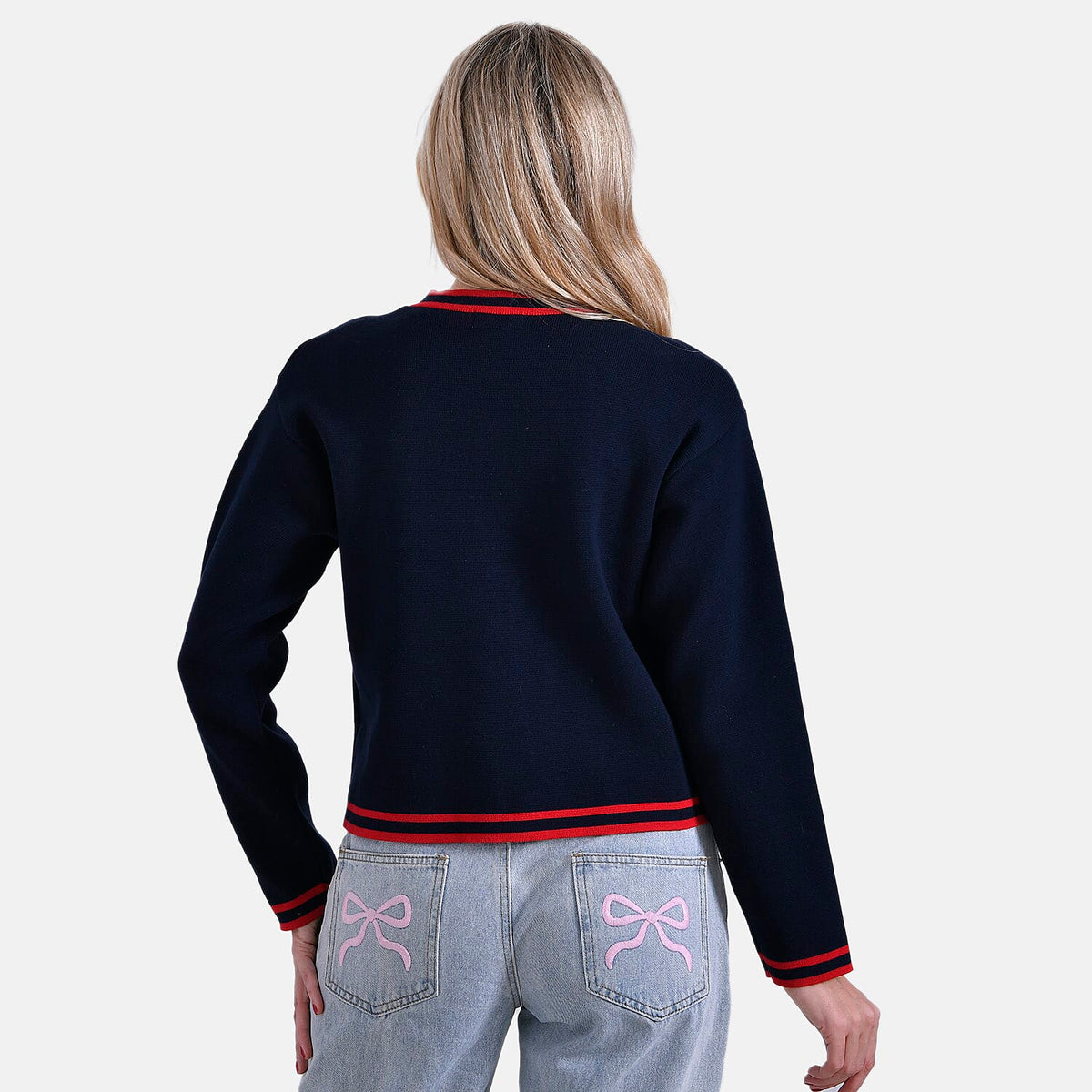 La Marey Pure Cotton Knitted Jacket (Size XL) - Red 7993347 3