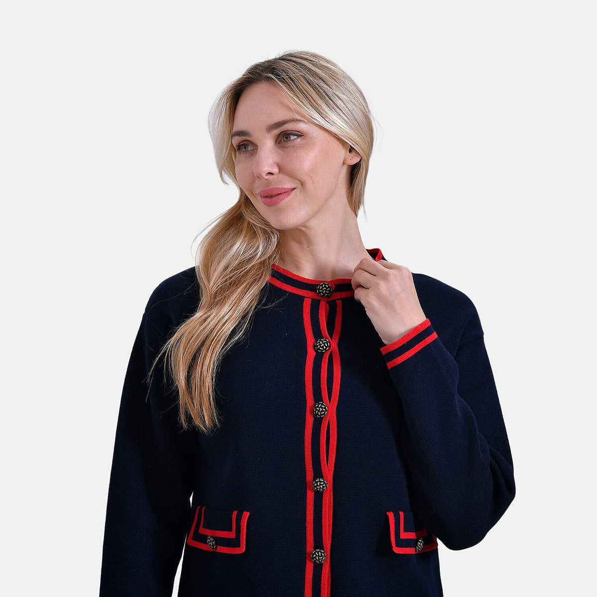 La Marey Pure Cotton Knitted Jacket (Size XL) - Red 7993347 5