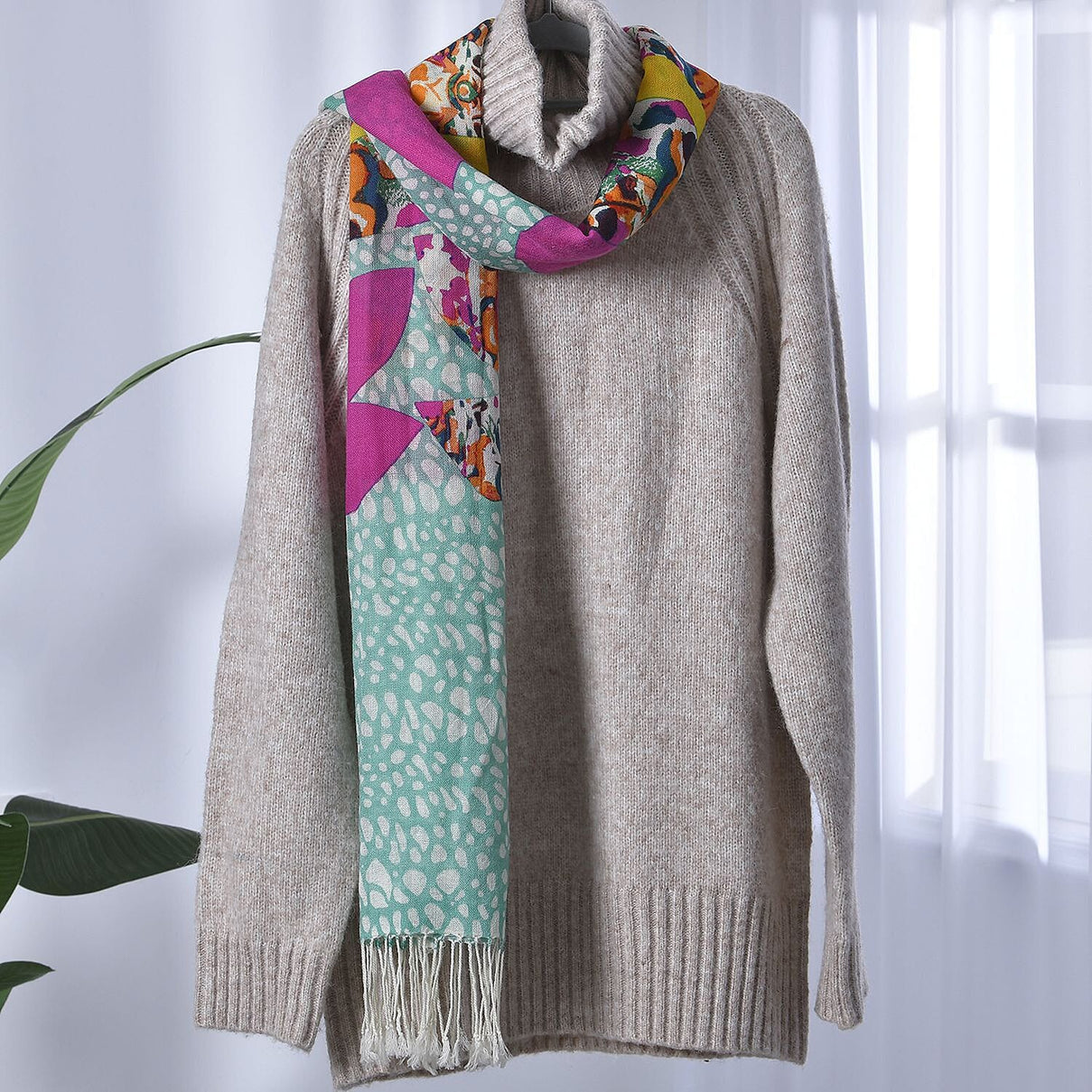 La Marey 100% Merino Wool Wave Scarf (Size 175x66 cm) 8915259 2
