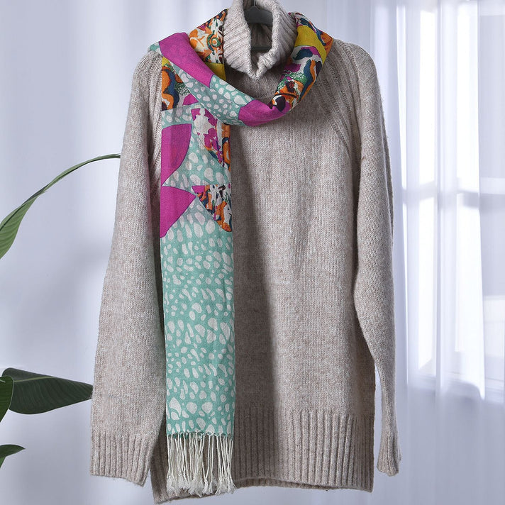 La Marey 100% Merino Wool Wave Scarf (Size 175x66 cm) 8915259 2