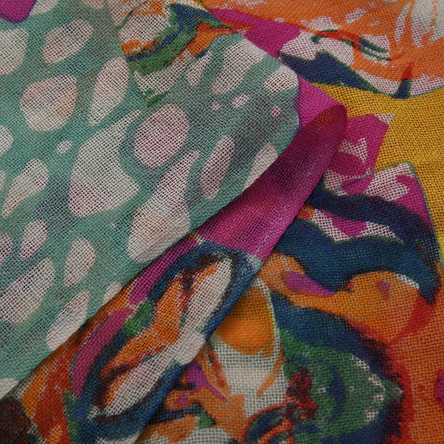 La Marey 100% Merino Wool Wave Scarf (Size 175x66 cm) 8915259 6