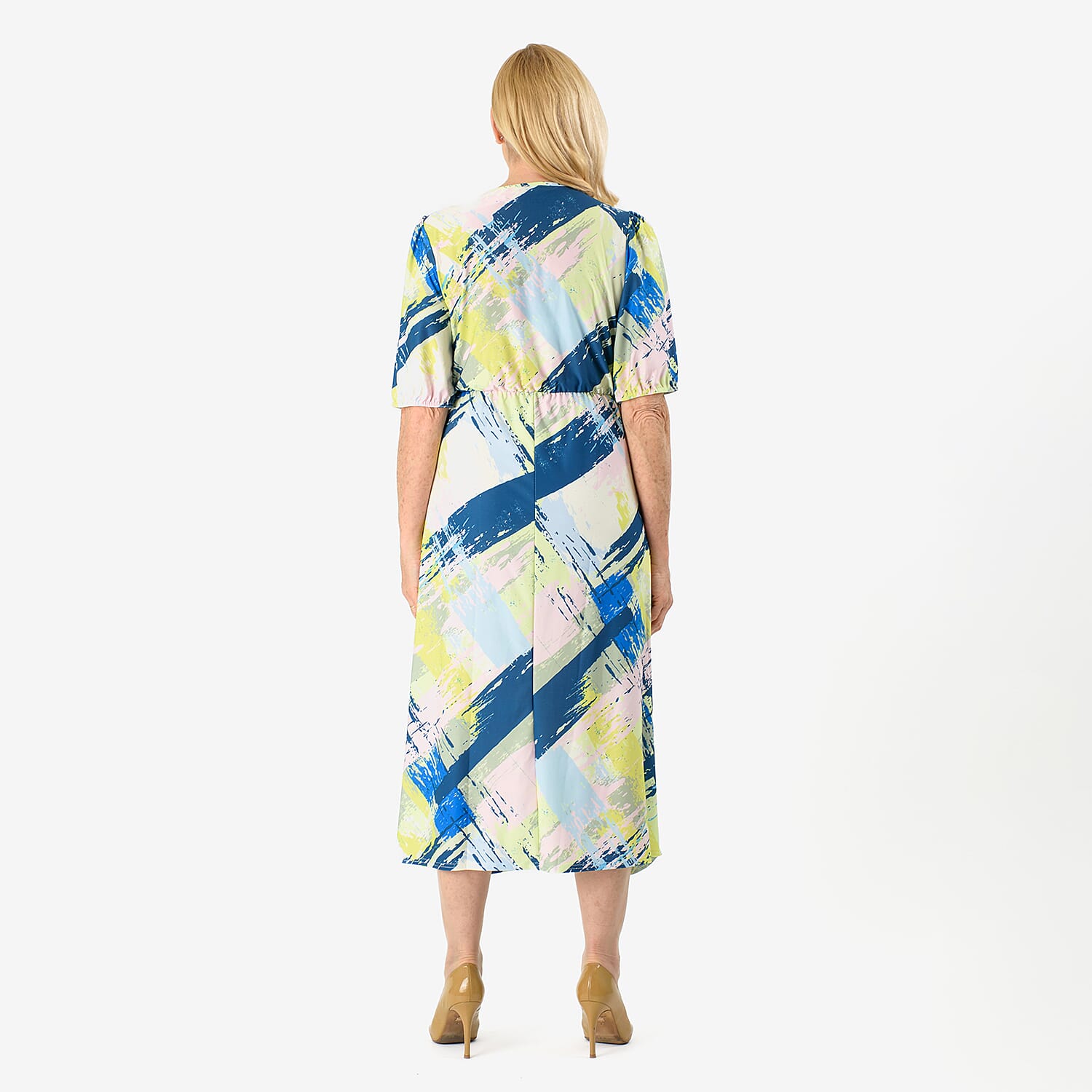 La Marey Abstract Brushstroke Print Midi Dress 8094062 2