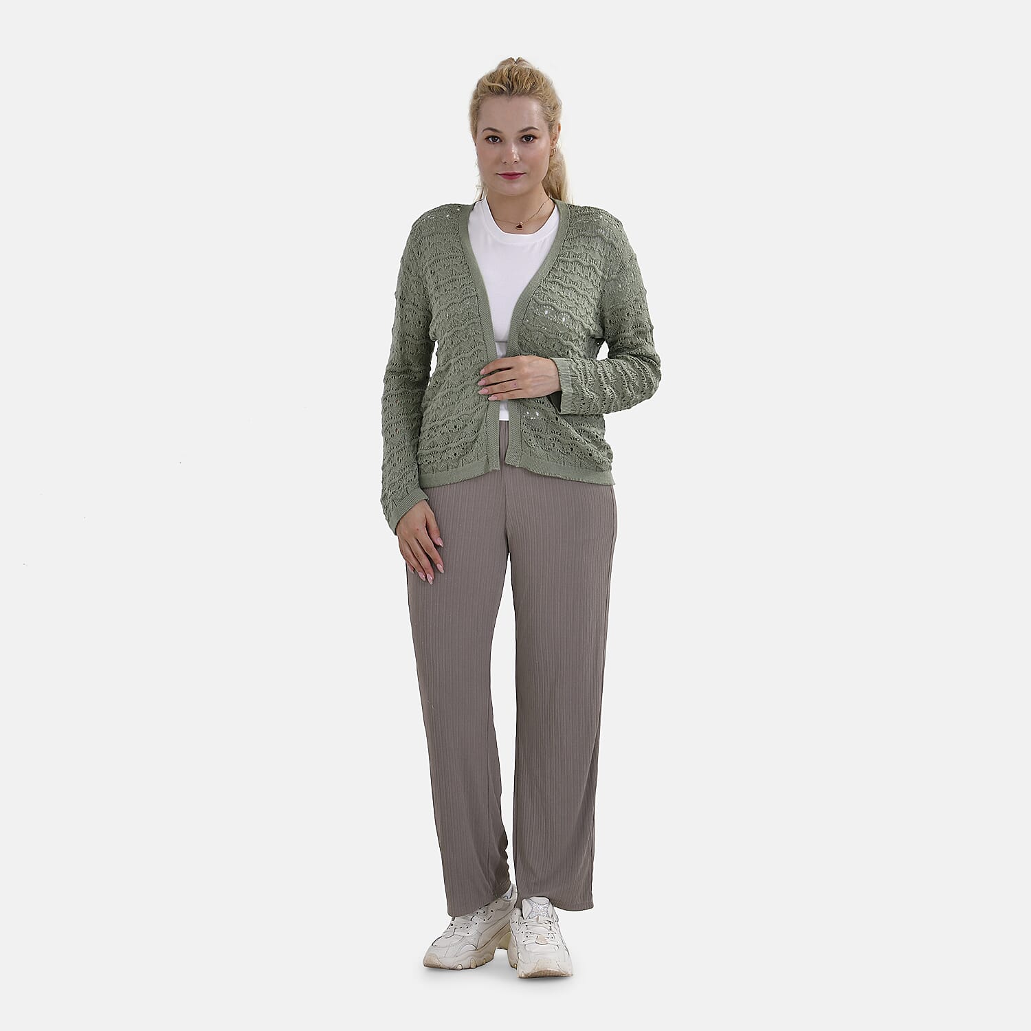 La Marey Acrylic Patterned Cardigan Jacket 7771088 0