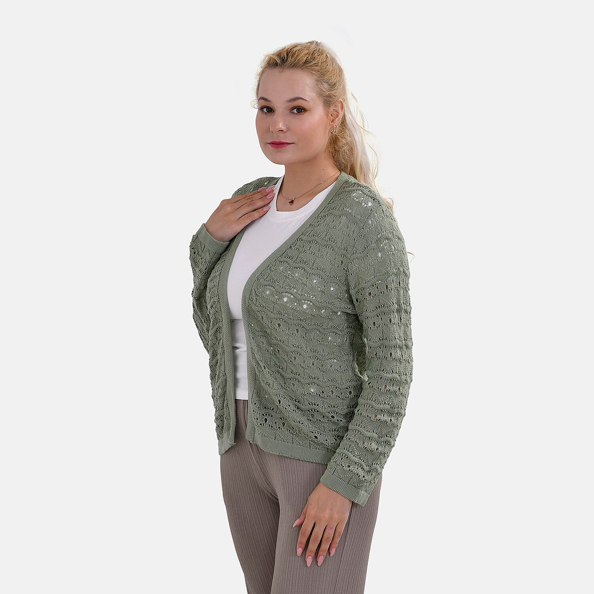 La Marey Acrylic Patterned Cardigan Jacket 7771088 4