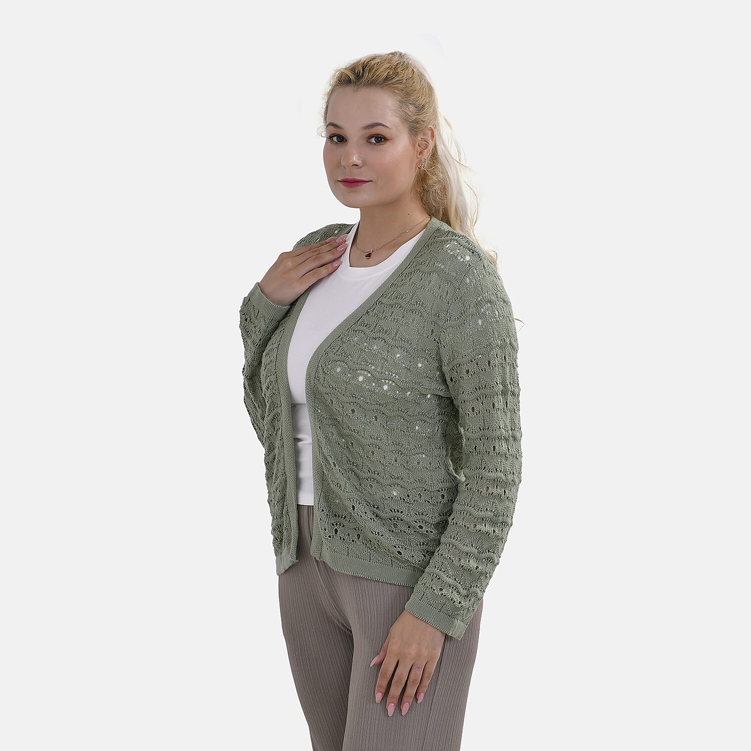 La Marey Acrylic Patterned Cardigan Jacket 7771088 4