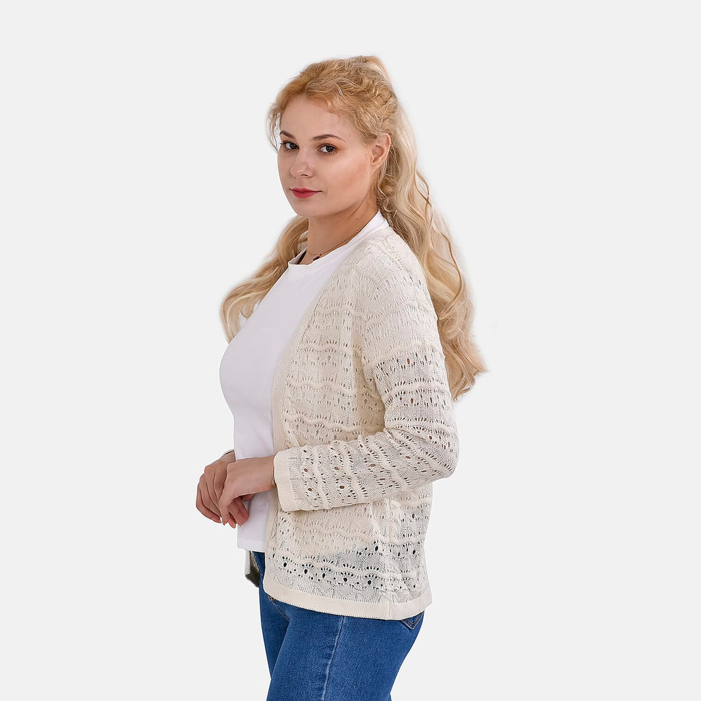 La Marey Summer Lace Cardigan (Size L, 16-18) - White