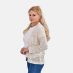 La Marey Summer Lace Cardigan (Size L, 16-18) - White