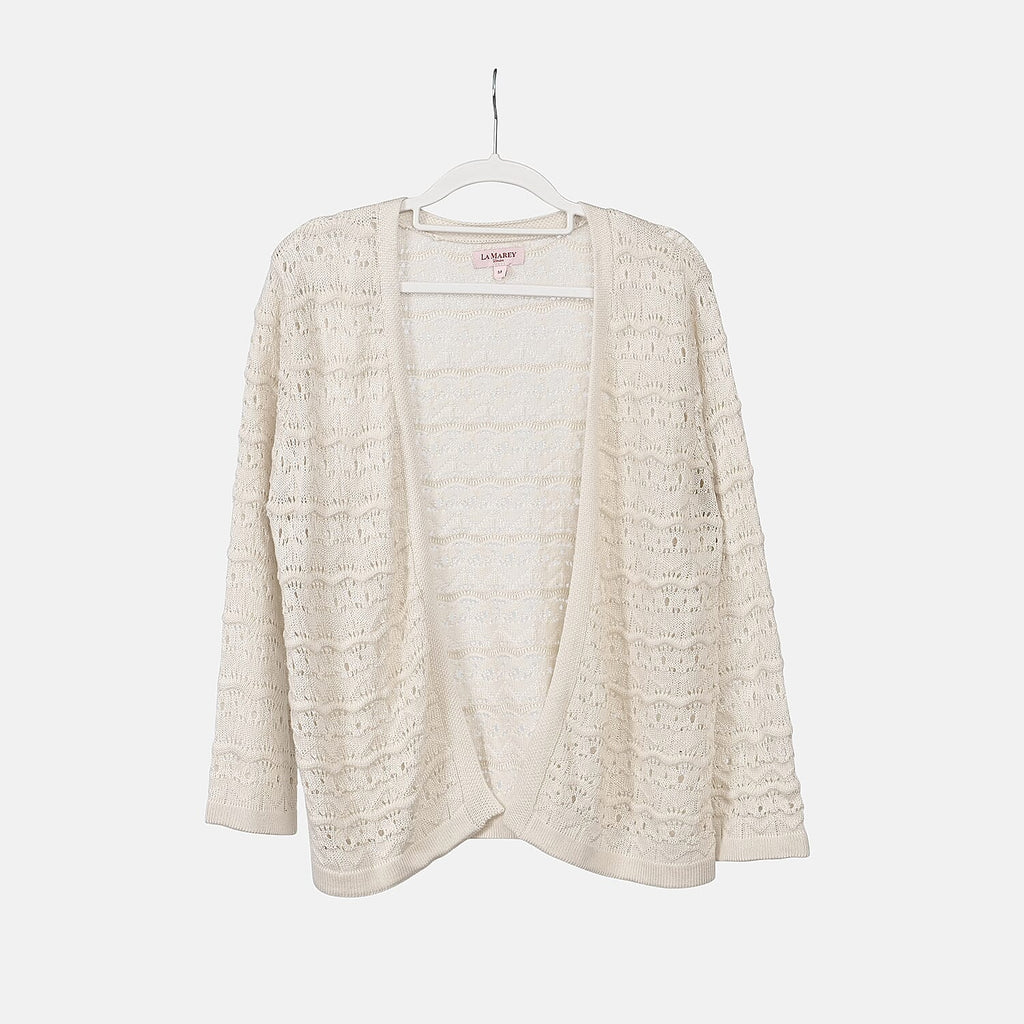 La Marey Summer Lace Cardigan (Size L, 16-18) - White