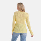 La Marey Scallop Detail Light Weight Jumper (Size - L, 16-18) - Butter Yellow