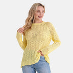 La Marey Scallop Detail Light Weight Jumper (Size - L, 16-18) - Butter Yellow