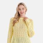La Marey Scallop Detail Light Weight Jumper (Size - L, 16-18) - Butter Yellow