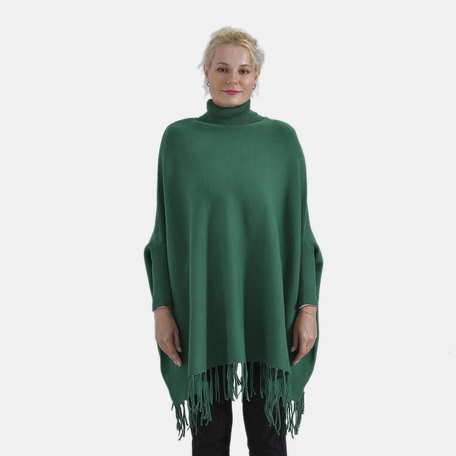 La Marey High Tie Tassel Poncho - One Size 7848455 0
