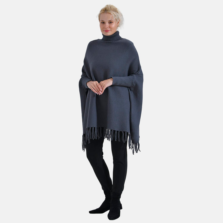 La Marey High Tie Tassel Poncho 7848438 1