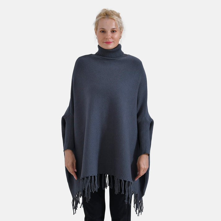 La Marey High Tie Tassel Poncho 7848438 2