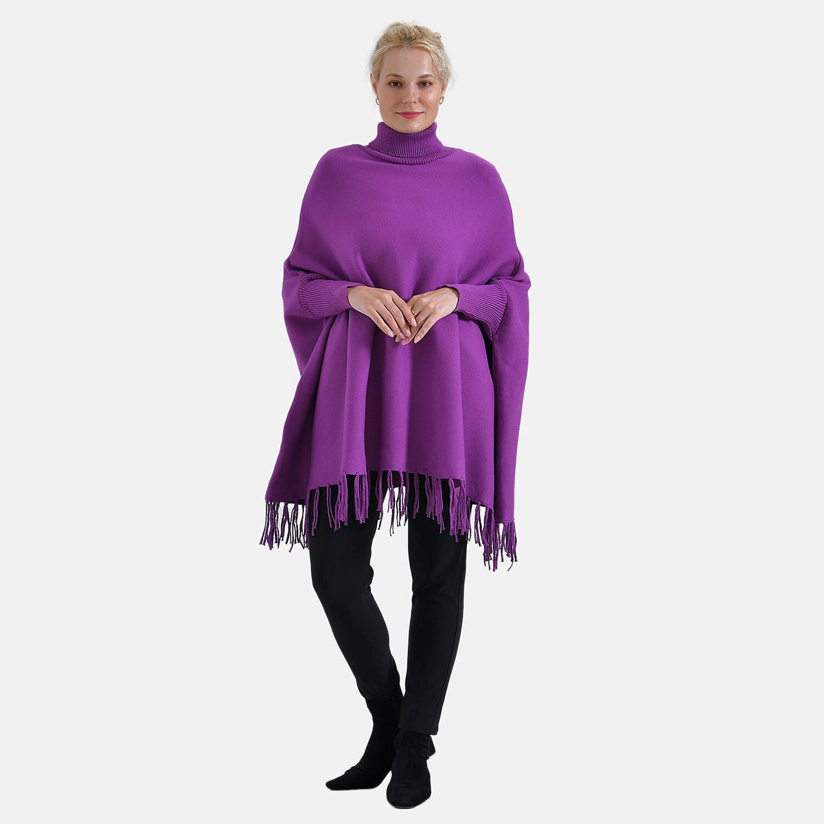 La Marey High Tie Tassel Poncho 7848440 0
