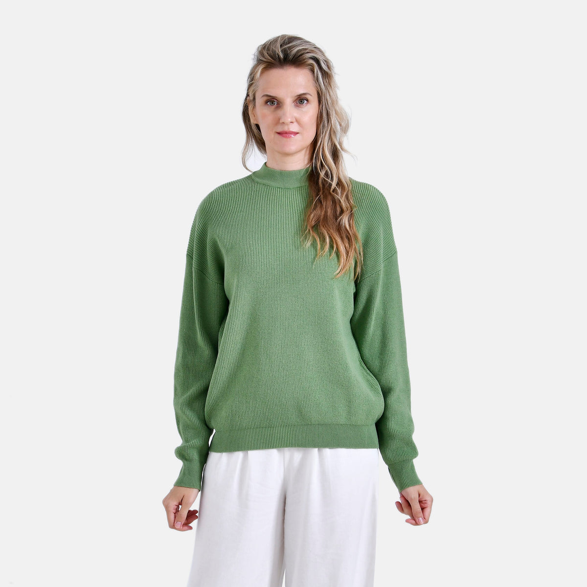 La Marey Classic Crewneck Jumper (Size 16 to 18) - Green V32637361 0