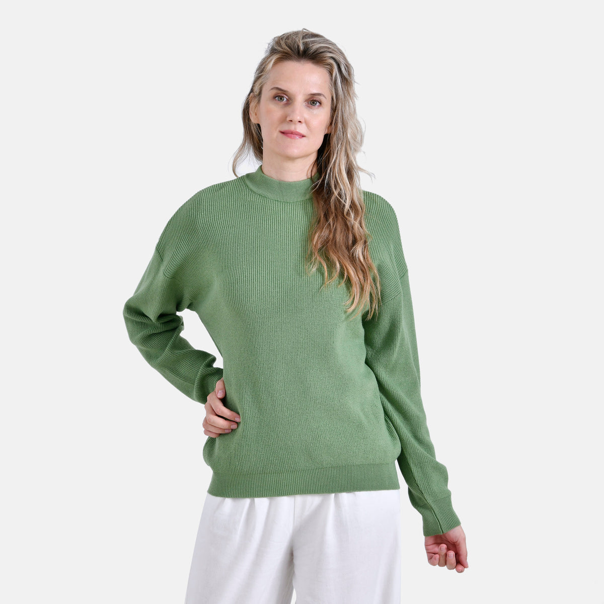 La Marey Classic Crewneck Jumper (Size 16 to 18) - Green V32637361 4