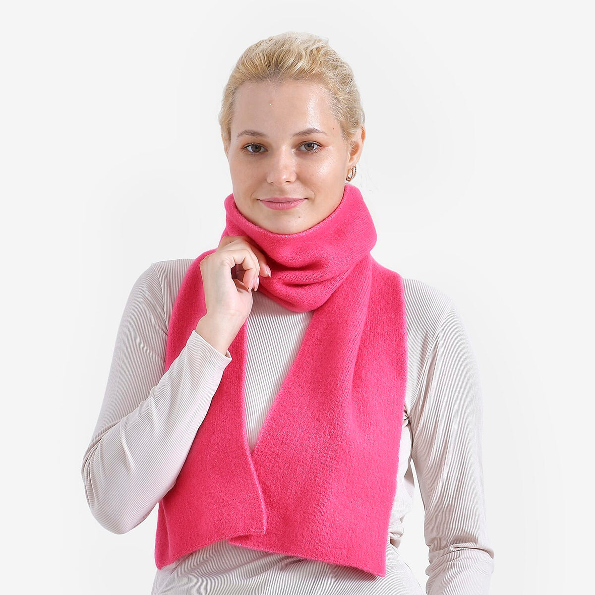 La Marey Plain Scarf (One Size) - Pink 7851241 3