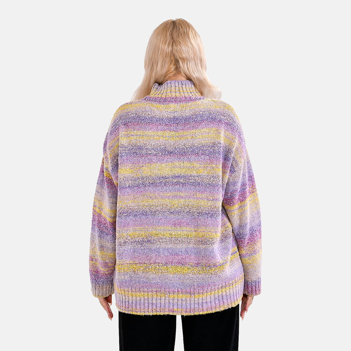 La Marey Abstract Jumper (Size M) Purple &amp; Yellow 7809670 2