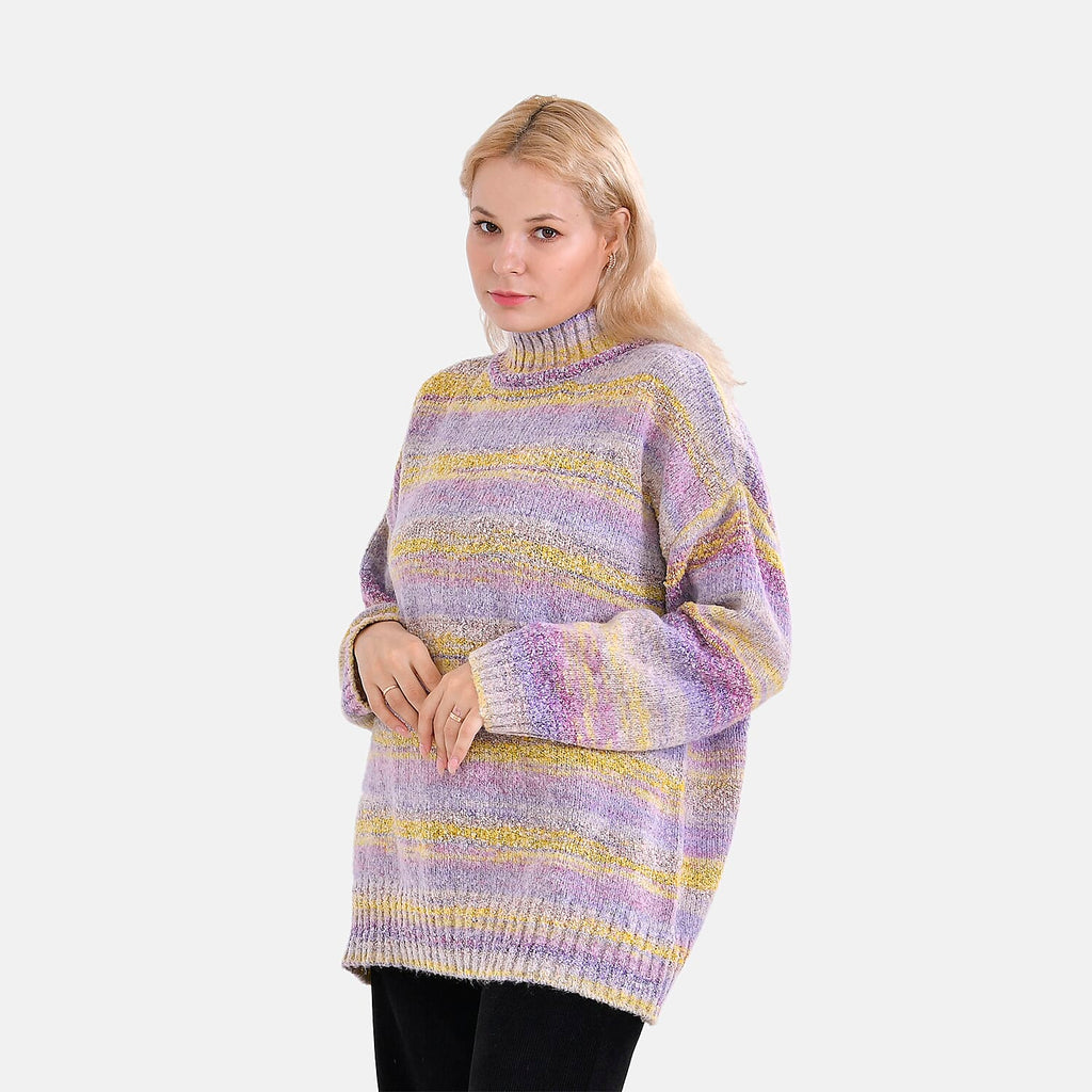 La Marey Abstract Jumper (Size M) Purple & Yellow