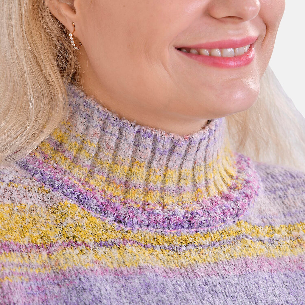 La Marey Abstract Jumper (Size M) Purple & Yellow