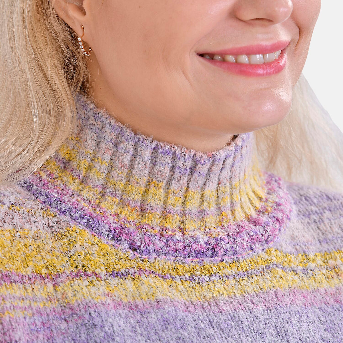 La Marey Abstract Jumper (Size M) Purple &amp; Yellow 7809670 5