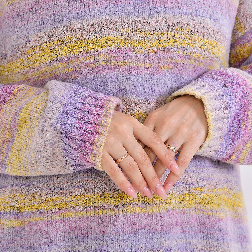 La Marey Abstract Jumper (Size M) Purple & Yellow