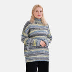 La Marey Abstract Jumper (Size XL) Grey With Yellow & Blue