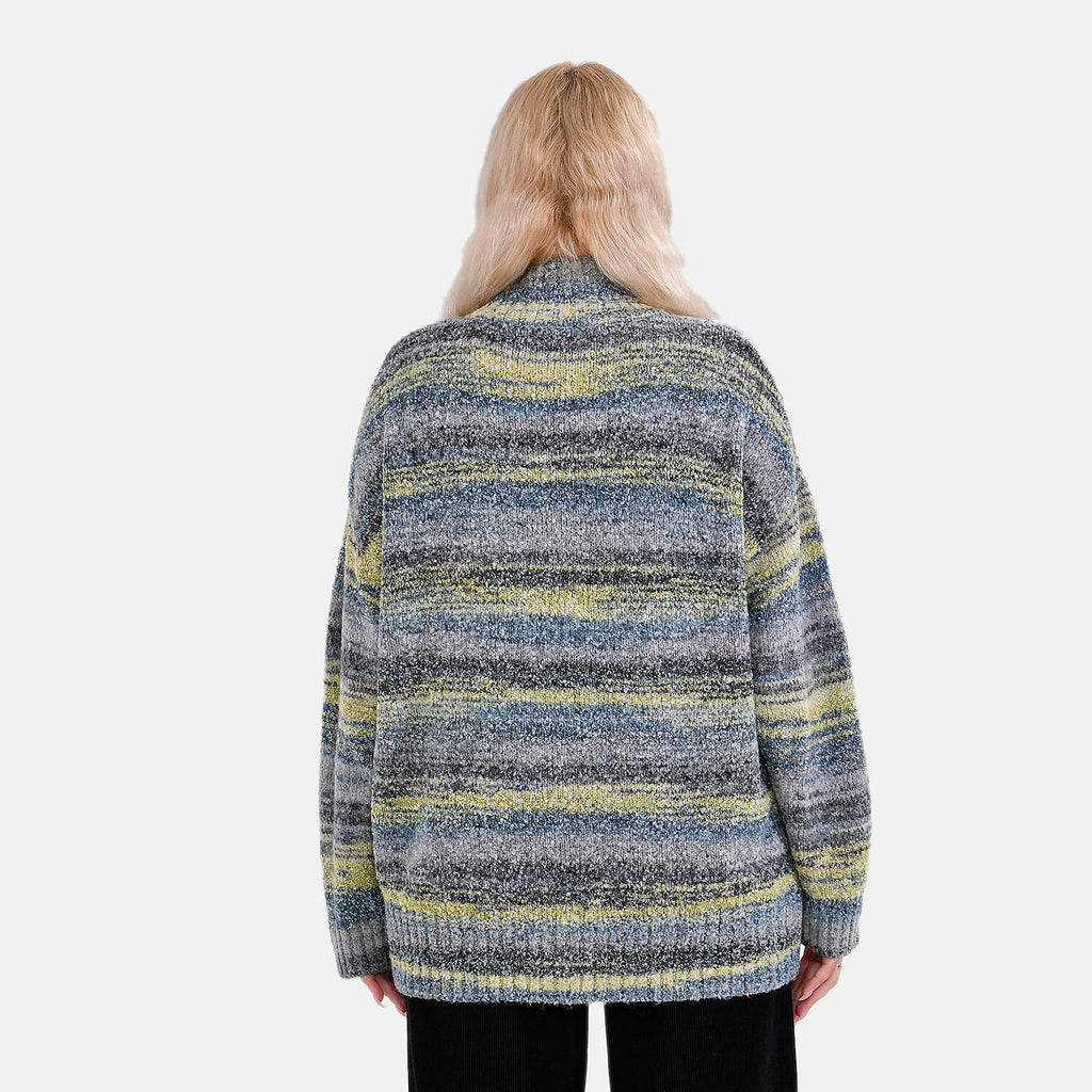 La Marey Abstract Jumper (Size XL) Grey With Yellow & Blue