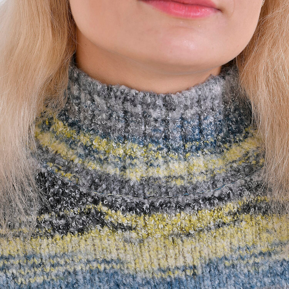 La Marey Abstract Jumper (Size XL) Grey With Yellow &amp; Blue 7809683 5