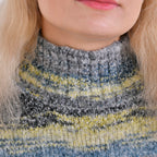 La Marey Abstract Jumper (Size XL) Grey With Yellow & Blue
