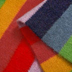 La Marey Knitted Striped Scarf -  Red & Multicolor